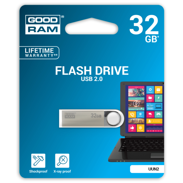 Флеш-накопитель USB2.0 32GB Goodram UUN2 (Unity) Silver (UUN2-0320S0R11)