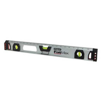 Уровень FatMax I Beam алюминиевый длиной 600 мм, высотой 39.3 мм, с тремя капсулами и магнитами STANLEY 1-43-554
