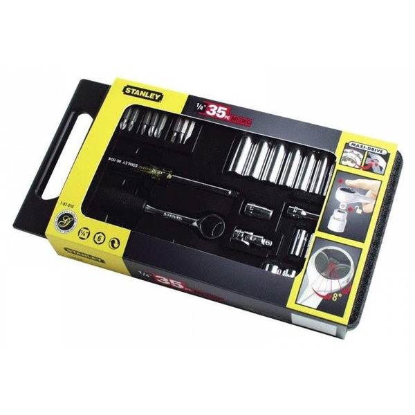 Набір головок торцевих Stanley 1/4" 1-87-010