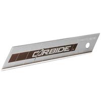 Лезвия запасные Carbide шириной 18 мм с отламывающимися сегментами для ножей с выдвижными лезвиями, 5 штук STANLEY STHT0-11818