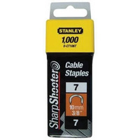 Скобы CABLE тип 7 высотой 10 мм, полукруглые, для крепления кабеля, в упаковке по 1000 шт STANLEY 1-CT106T