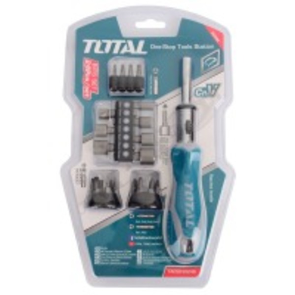 Викрутка Total з реверсом і зі змінними насадками 24 шт. (TACSD30246)
