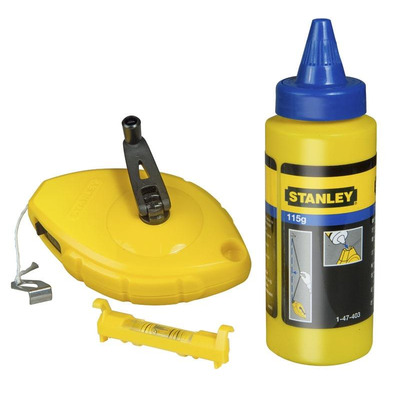 Stanley 0-47-443 Шнур разметочный 30м уровень и пудра 113грамм (блистер)