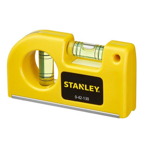 Уровень Pocket Level карманный, пластиковый длиной 87 мм с двумя капсулами и магнитами STANLEY 0-42-130