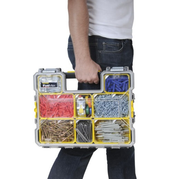 Органайзер профессиональный FATMAX SHALLOW PRO METAL LATCH, влагозащитный, размерами 446x116x357 мм STANLEY 1-97-518