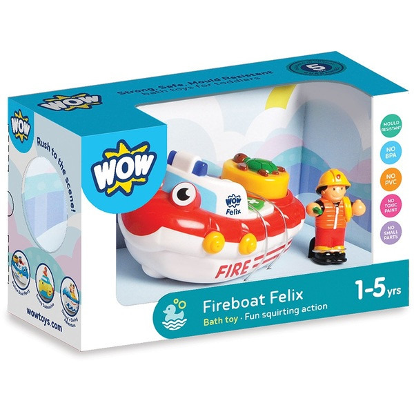 Іграшка WOW TOYS Fireboat Felix Пожежний катер Фелікс (д/купання)