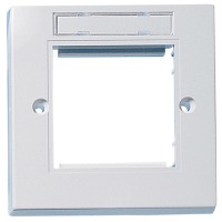 Рамка MOLEX Euromod 86х86х10мм, 1G, 2M з елементами для маркування, біла, MOLEX