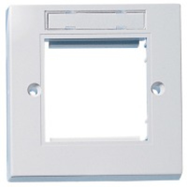 Рамка MOLEX Euromod 86х86х10мм, 1G, 2M з елементами для маркування, біла, MOLEX