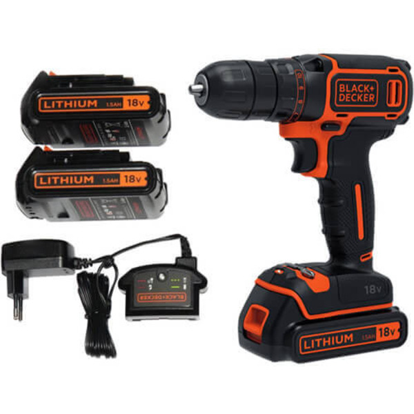 Дриль-шурупокрут Black&Decker BDCDC18B, 18В, Li-Ion, 650 об/хв.