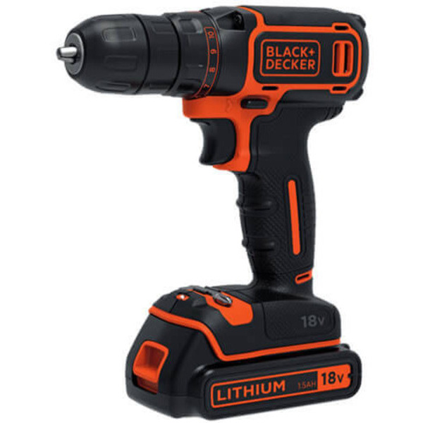 Дриль-шурупокрут Black&Decker BDCDC18B, 18В, Li-Ion, 650 об/хв.