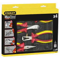 Набор из четырех шарнирно-губцевых инструментов для электрика MAXSTEEL VDE 1000V STANLEY 4-84-489