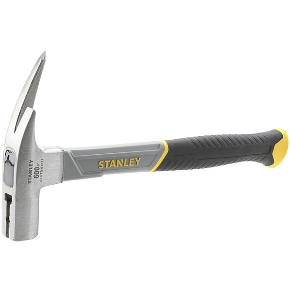 Stanley Молоток 600г, для кровельщика, ручка стекловолокно, на бойке магнит