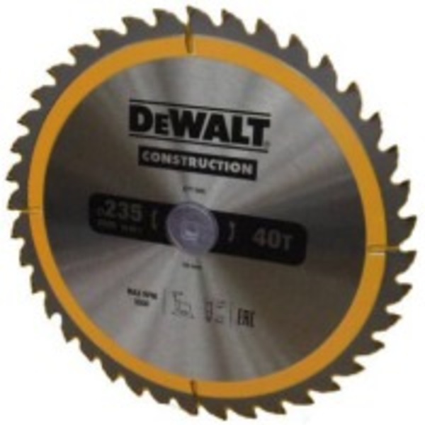 Акс.інстр DeWALT Диск пильний, 235х30мм, 40 зубів