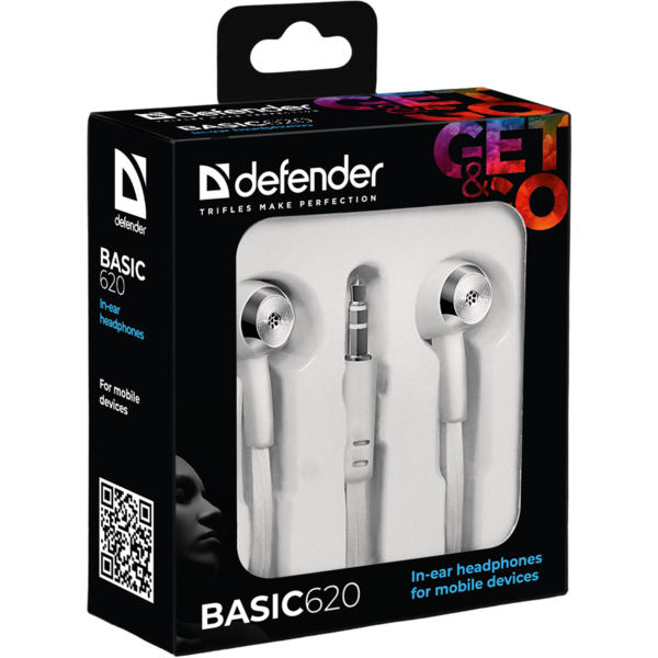 Навушники DEFENDER (63625)Basic-620 білий