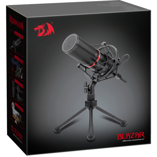 Ігровий стрім мікрофон Redragon Blazar GM300 USB (77640)