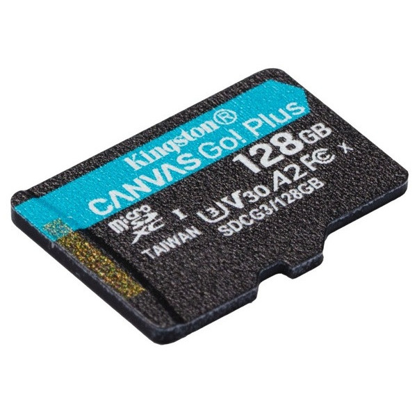 Карта пам`яті MicroSDXC 128GB UHS-I/U3 Class 10 Kingston Canvas Go! Plus R170/W90MB/s + SD-адаптер (SDCG3/128GB)