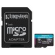 Карта памяти MicroSDXC 128GB UHS-I/U3 Class 10 Kingston Canvas Go! Plus R170/W90MB/s + SD-адаптер (SDCG3/128GB)