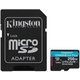 Карта памяти MicroSDXC 256GB UHS-I/U3 Class 10 Kingston Canvas Go! Plus R170/W90MB/s + SD-адаптер (SDCG3/256GB)