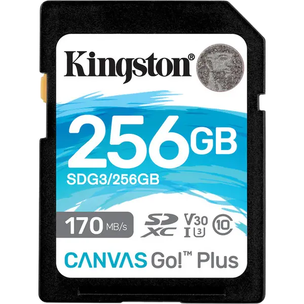 Карта пам`ятi SDXC 256GB UHS-I/U3 Class 10 Kingston Canvas Go! Plus R170/W90MB/s (SDG3/256GB)