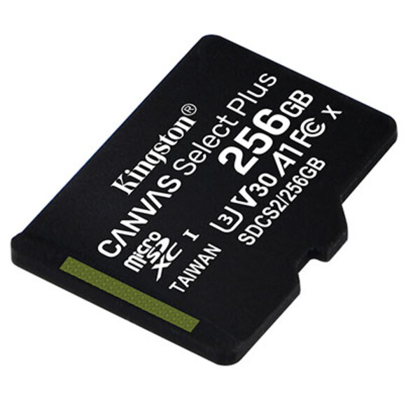 Карта памяти MicroSDXC 256GB UHS-I/U3 Class 10 Kingston Canvas Select Plus R100/W85MB/s (SDCS2/256GBSP)