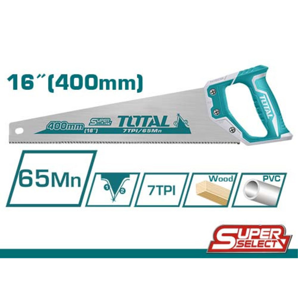 Ножівка TOTAL THT55400 7 зубів на дюйм, довжина 400 мм.