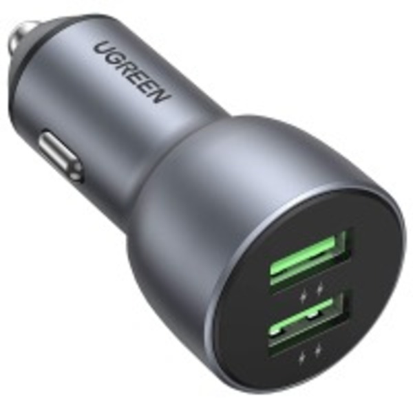 Автомобильное зарядное устройство для UGREEN CD213 36W 2xUSB QC 3.0 3A Car Charger (Темно-синий)