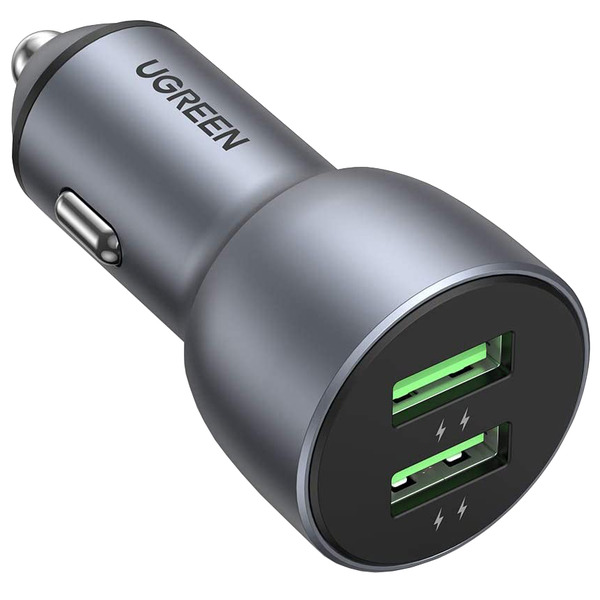 Автомобильное зарядное устройство для UGREEN CD213 36W 2xUSB QC 3.0 3A Car Charger (Темно-синий)