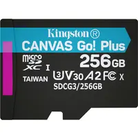 Карта памяти MicroSDXC 256GB UHS-I/U3 Class 10 Kingston Canvas Go! Plus R170/W90MB/s (SDCG3/256GBSP)