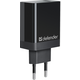 Мережева зарядка DEFENDER (83573)UPA-101 чорний, 1 USB, QC 3.0, 18W