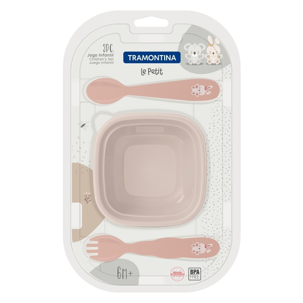 Набор посуды дит. TRAMONTINA Baby Le Petit 3пр. orange (23797/403)