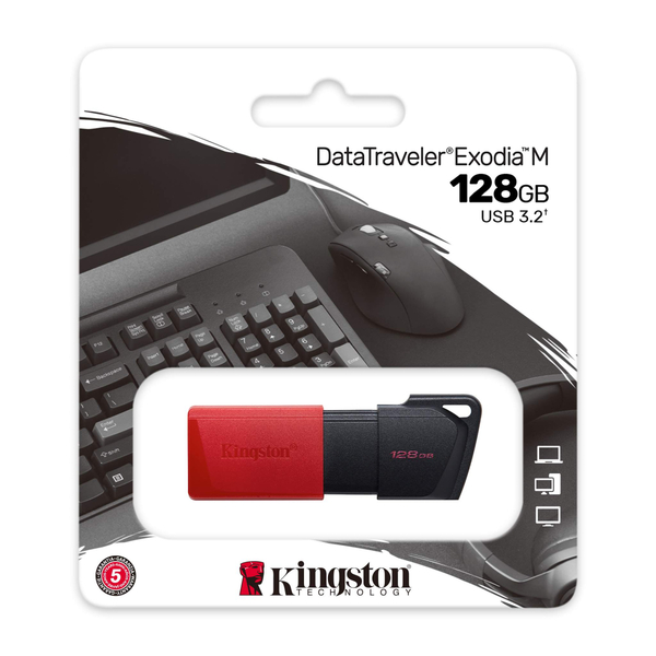 USB-Флешка USB 3.2 128GB Kingston DataTraveler Exodia M Black/Red (DTXM/128GB)