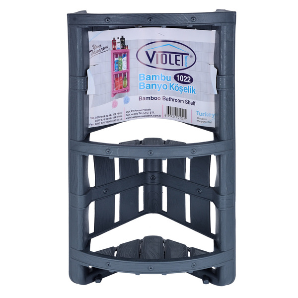 Полиця у ванну кімнату VIOLET HOUSE 1022 Bamboo ANTRACITE