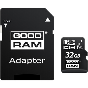 Карта памяти MicroSDHC  32GB UHS-I Class 10 Goodram + SD-adapter (M1AA-0320R12)