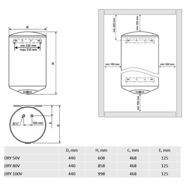 Водонагрівач TESY DRY 50V