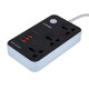 Мережевий Подовжувач LDNIO SC3412 3 ports / PD / 3USB QC 3.0 Black-Gray