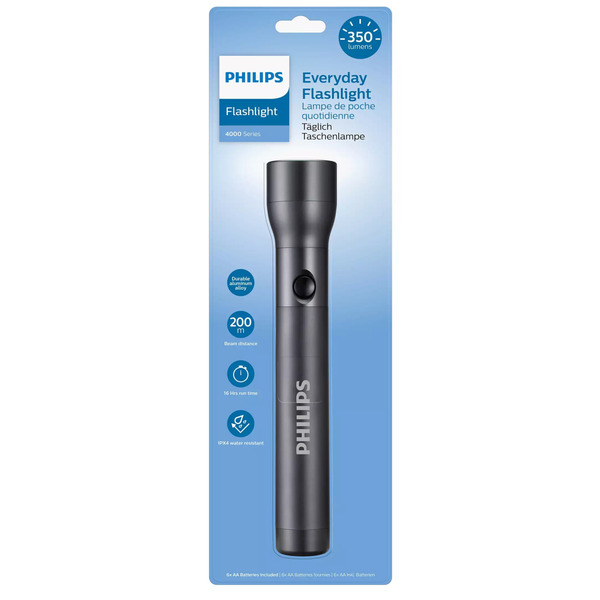 Philips Ліхтар Ручний SFL4003T, IPX4, 350 люмен, до 200 метрів, 6хАА