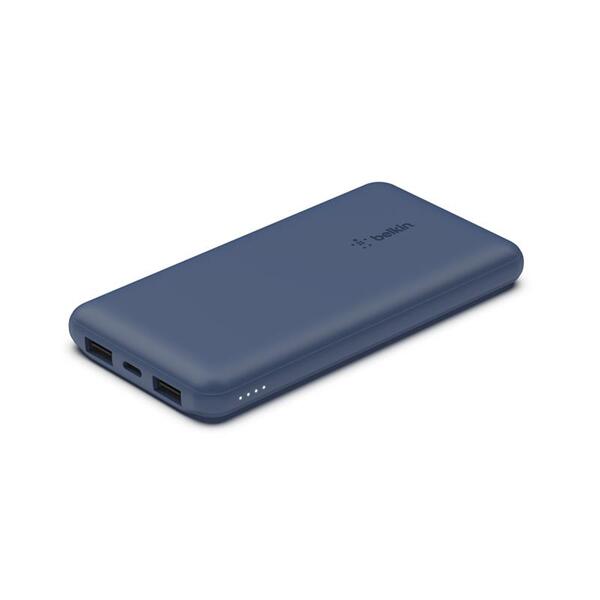 Внешний аккумулятор (Power Bank) Belkin 10000mAh, 15W Dual USB-A, USB-C, синий