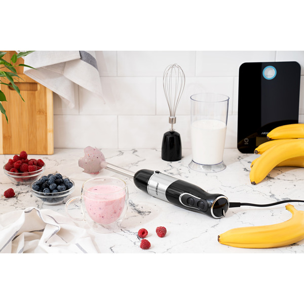 ARDESTO Блендер ручной HBK-800BR - 800Вт/венчик/чаша 0.6л/чёрный