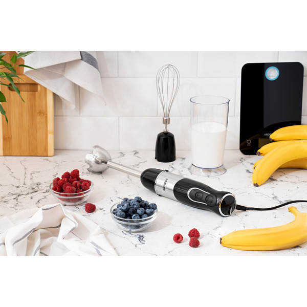 ARDESTO Блендер ручной HBK-800BR - 800Вт/венчик/чаша 0.6л/чёрный