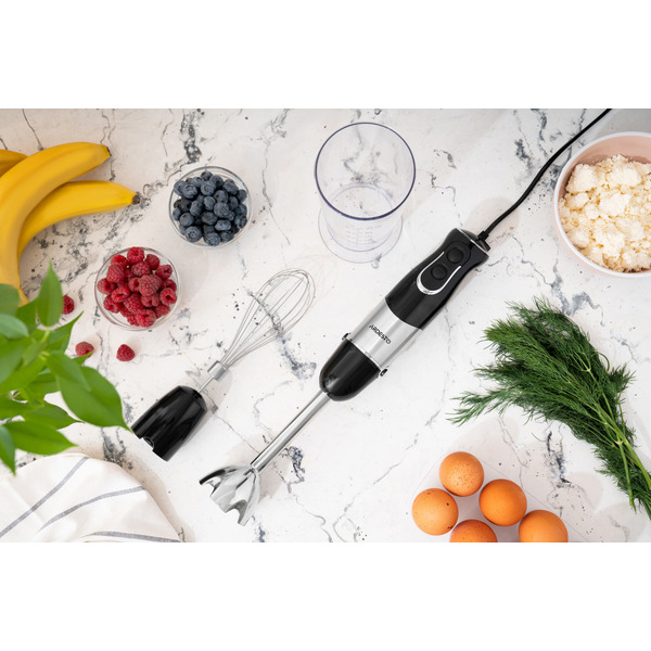 ARDESTO Блендер ручной HBK-800BR - 800Вт/венчик/чаша 0.6л/чёрный