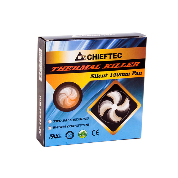 Корпусный вентилятор CHIEFTEC Thermal Killer AF-1225PWM,120мм,1650 об/мин,4pin PWM/Molex,31dBa