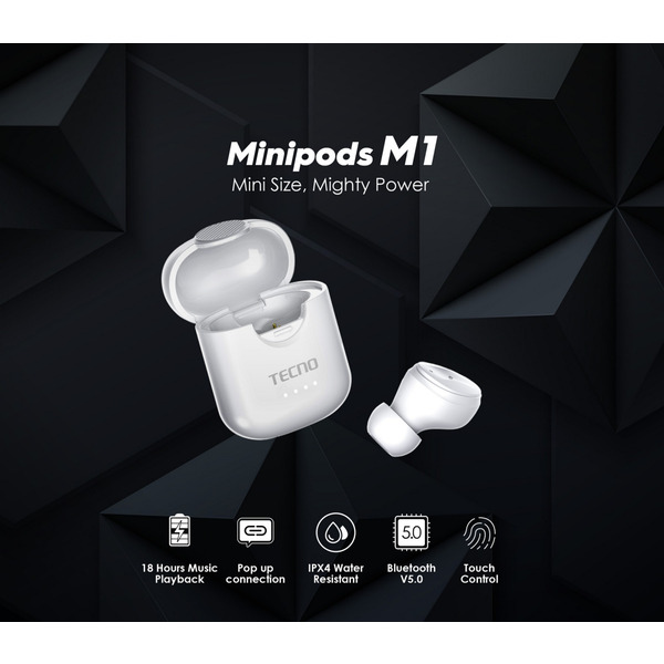 Навушники TECNO Minipods M1 White (4895180759475)