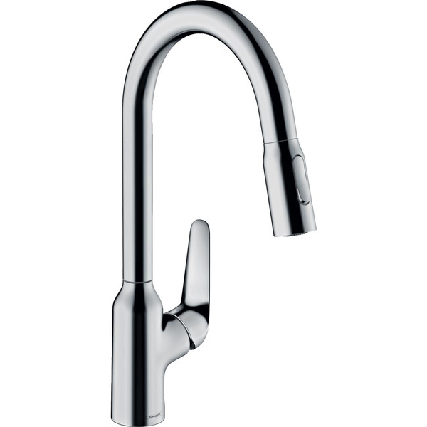 Змішувач для кухні Hansgrohe Focus M42, дл.злива - 224мм, витяжної, 1 ричаг, KM220, хром 71800000