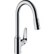 Hansgrohe Смеситель для кухни Focus M42, дл.излива - 224мм, вытяжной, 1 рычаг, KM220, хром