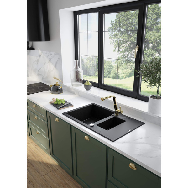 Змішувач для кухні Deante SILIA з висувним виливом (BQS_Z73M)