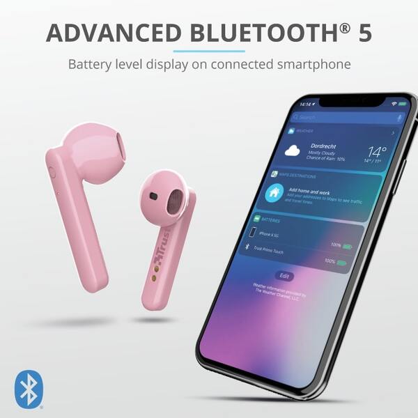 Наушники Trust Primo Touch True Wireless [Pink]
