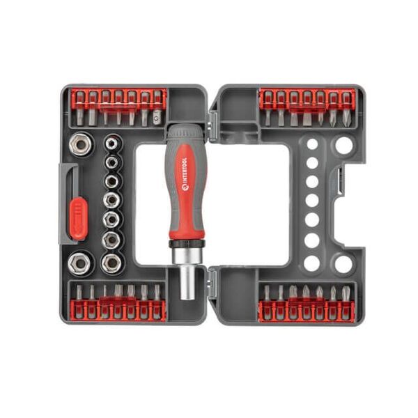 Викрутка реверсивна з комплектом насадок Intertool VT-3638