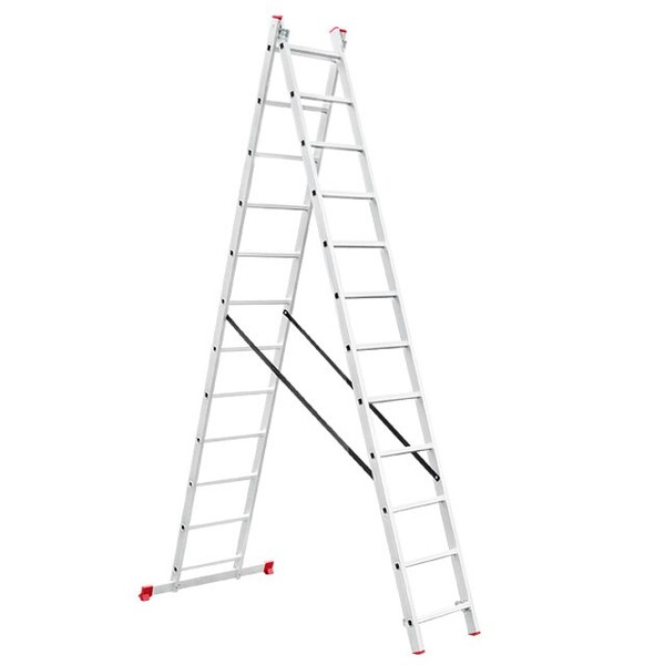 Сходи двосекційні розкладні INTERTOOL 2х12 (LT-0212)