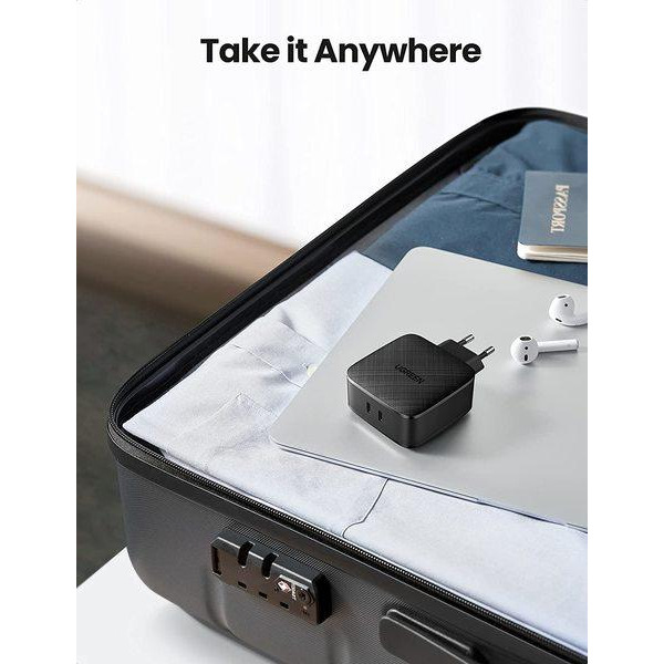 Мережева зарядка UGREEN CD216 66W 2xType-C PD Charger (Чорний)