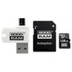 Карта памяти MicroSDXC 128GB UHS-I Class 10 Goodram + SD-adapter + OTG Card reader (M1A4-1280R12)